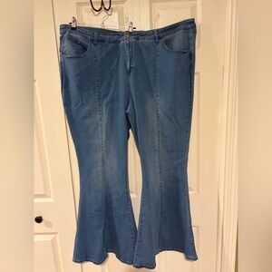 Women with Control Light Blue Flare Jeans